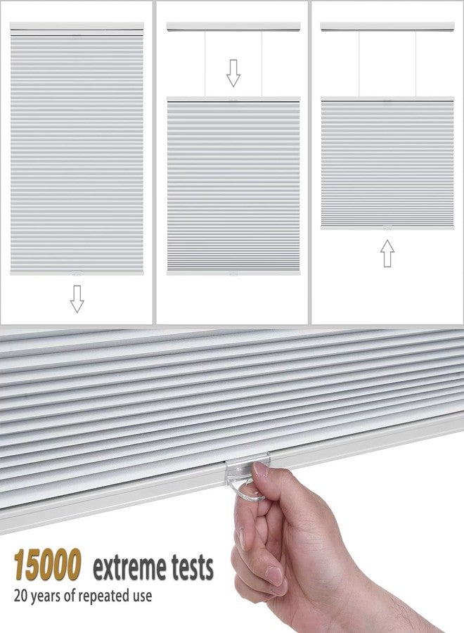 Changshade Blackout Cellular Shades Cordless, Top Down Bottom Up Blinds for Windows, 1.5" Single Cell Pleated Honeycomb Window Shades for Bedroom, Child Room,33" Width x72 Height,White - Image 4